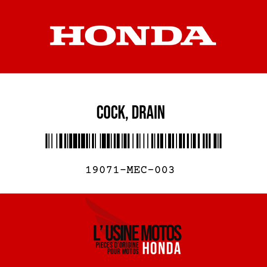 image de 19071-MEC-003 COCK, DRAIN