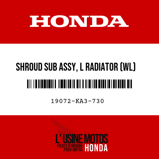 image de 19072-KA3-730 SHROUD SUB ASSY, L RADIATOR (WL)
