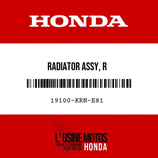 image de 19100-KRN-E81 RADIATOR ASSY, R