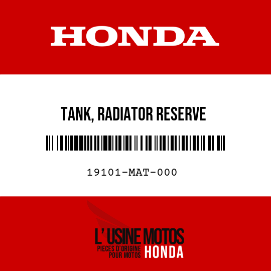 image de 19101-MAT-000 TANK, RADIATOR RESERVE