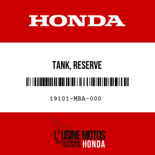 image de 19101-MBA-000 TANK, RESERVE