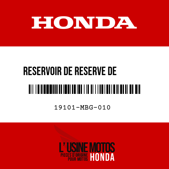 image de 19101-MBG-010 RESERVOIR DE RESERVE DE       RADIATEUR