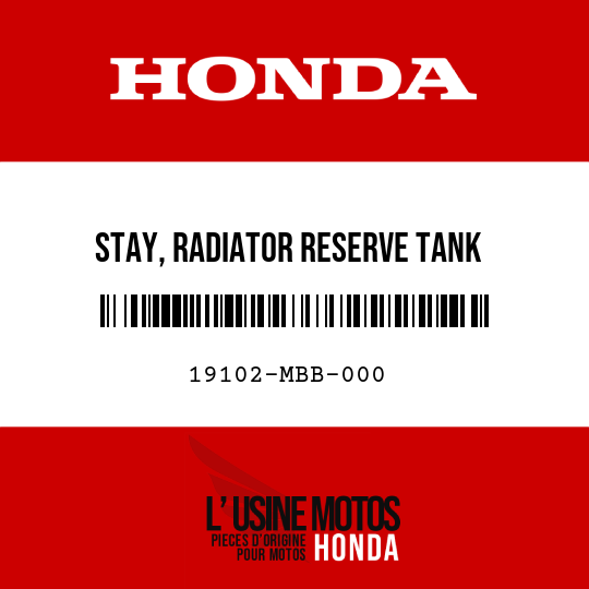 image de 19102-MBB-000 STAY, RADIATOR RESERVE TANK