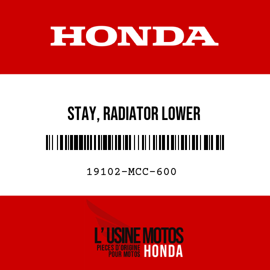 image de 19102-MCC-600 STAY, RADIATOR LOWER