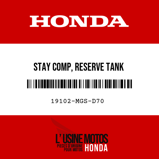 image de 19102-MGS-D70 STAY COMP, RESERVE TANK