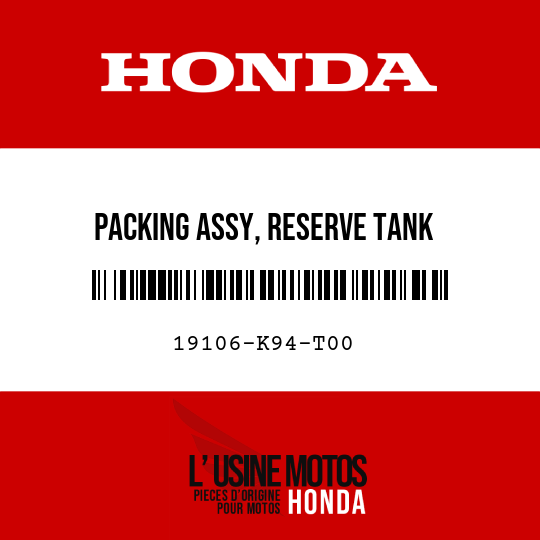 image de 19106-K94-T00 PACKING ASSY, RESERVE TANK