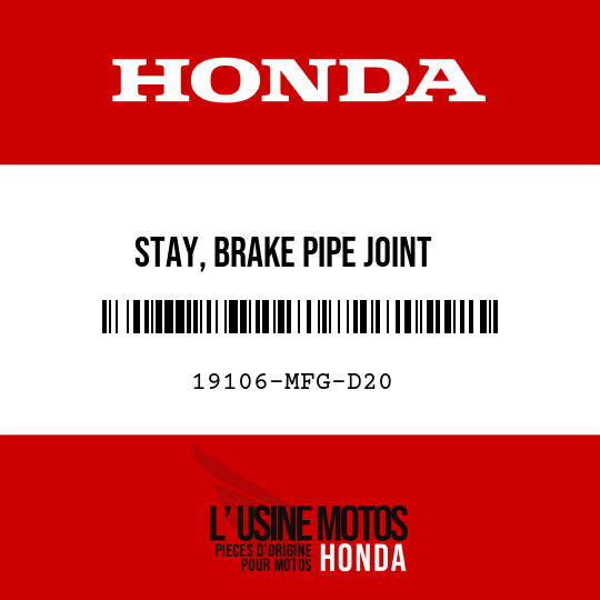 image de 19106-MFG-D20 STAY, BRAKE PIPE JOINT