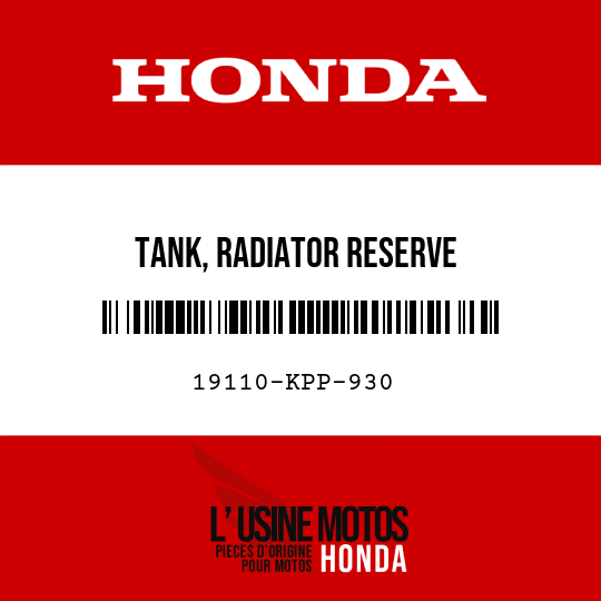 image de 19110-KPP-930 TANK, RADIATOR RESERVE