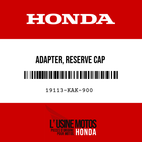 image de 19113-KAK-900 ADAPTER, RESERVE CAP
