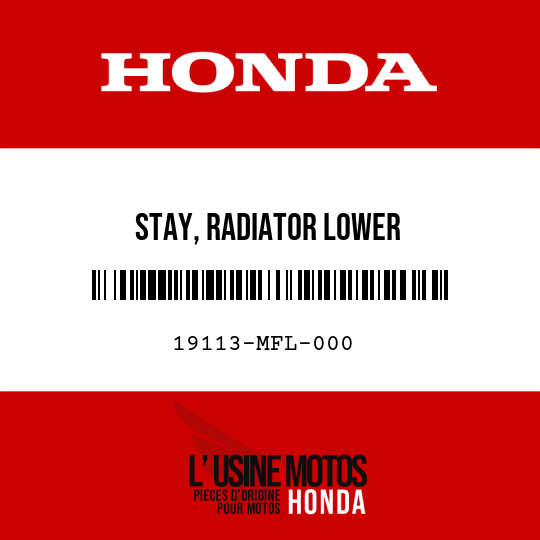 image de 19113-MFL-000 STAY, RADIATOR LOWER