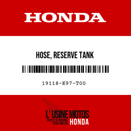 image de 19118-K97-T00 HOSE, RESERVE TANK