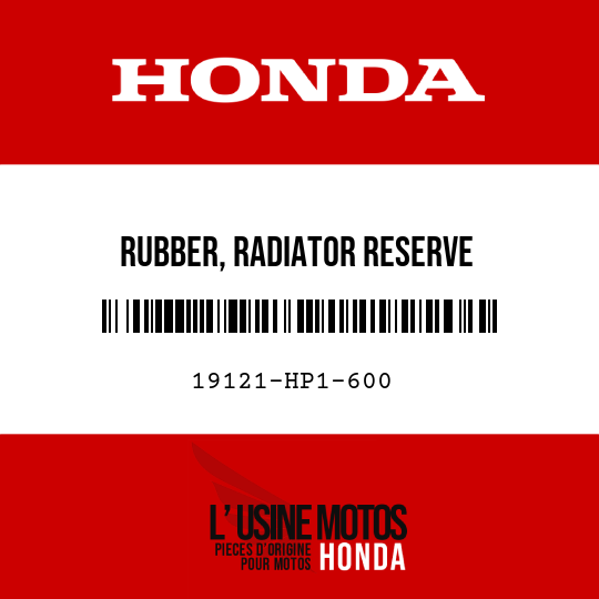 image de 19121-HP1-600 RUBBER, RADIATOR RESERVE