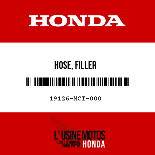 image de 19126-MCT-000 HOSE, FILLER