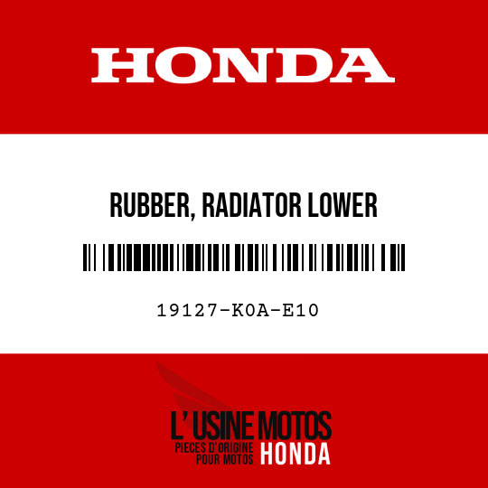 image de 19127-K0A-E10 RUBBER, RADIATOR LOWER