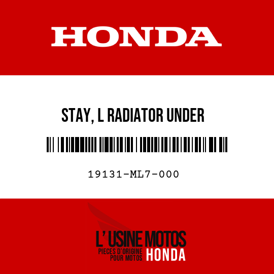 image de 19131-ML7-000 STAY, L RADIATOR UNDER