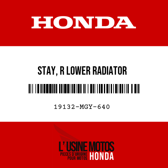 image de 19132-MGY-640 STAY, R LOWER RADIATOR