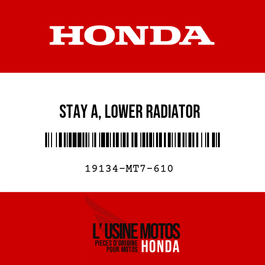 image de 19134-MT7-610 STAY A, LOWER RADIATOR