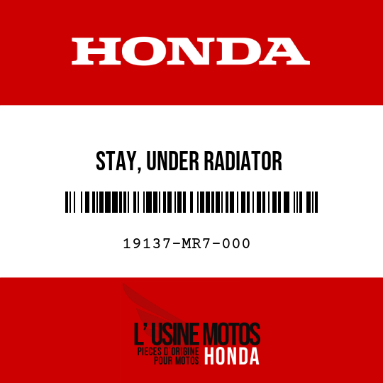 image de 19137-MR7-000 STAY, UNDER RADIATOR