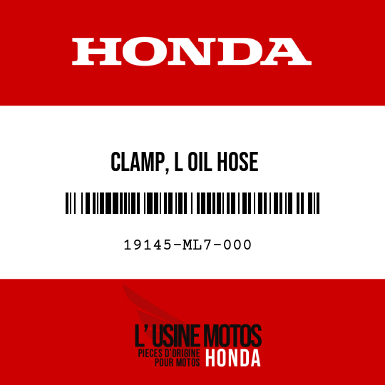 image de 19145-ML7-000 CLAMP, L OIL HOSE