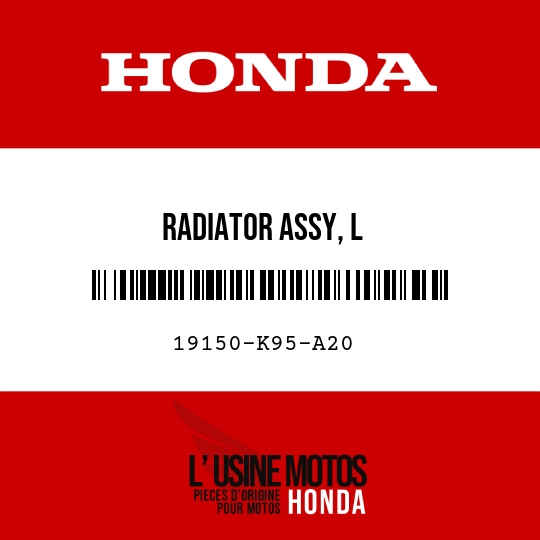 image de 19150-K95-A20 RADIATOR ASSY, L
