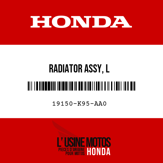 image de 19150-K95-AA0 RADIATOR ASSY, L