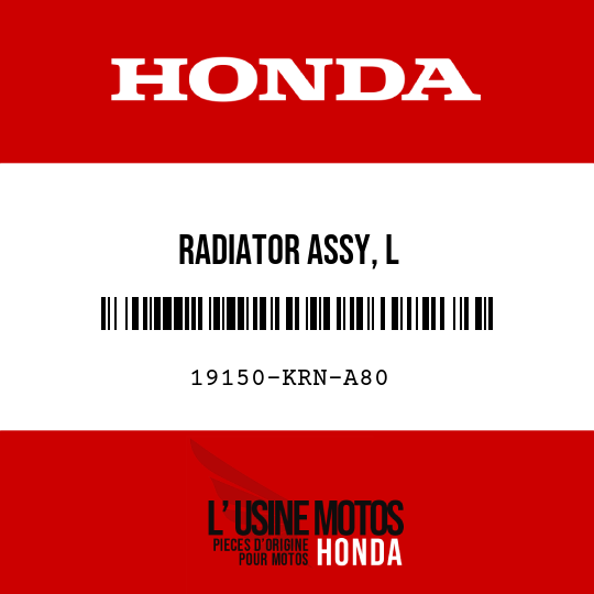 image de 19150-KRN-A80 RADIATOR ASSY, L