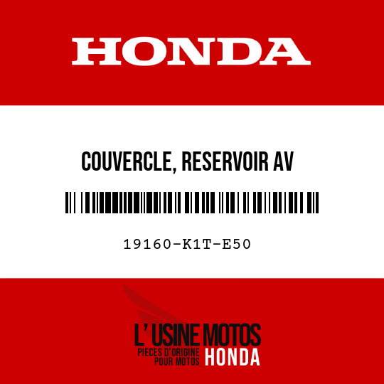 image de 19160-K1T-E50 COUVERCLE, RESERVOIR AV