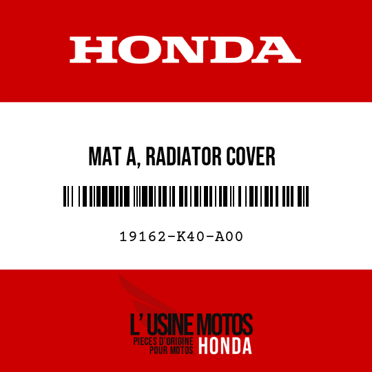 image de 19162-K40-A00 MAT A, RADIATOR COVER