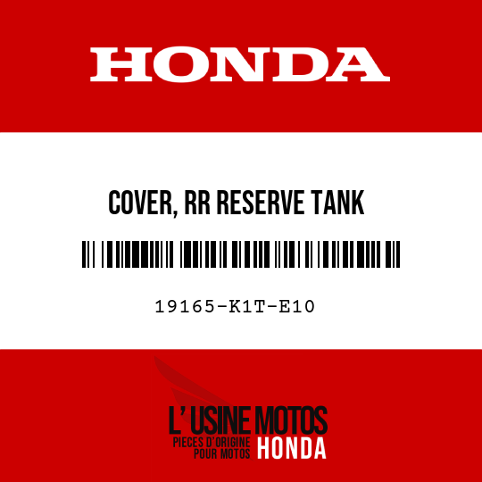 image de 19165-K1T-E10 COVER, RR RESERVE TANK