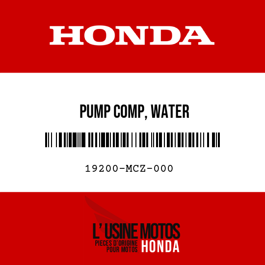 image de 19200-MCZ-000 PUMP COMP, WATER