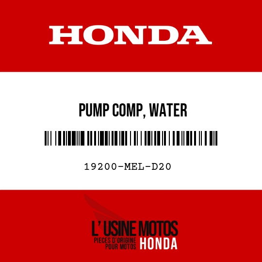 image de 19200-MEL-D20 PUMP COMP, WATER