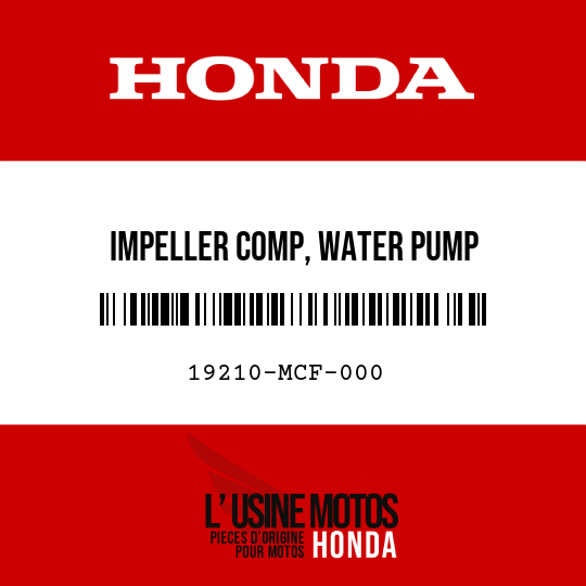 image de 19210-MCF-000 IMPELLER COMP, WATER PUMP