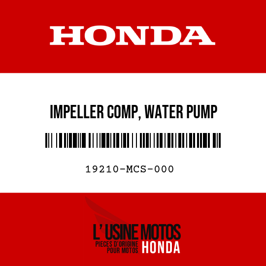image de 19210-MCS-000 IMPELLER COMP, WATER PUMP