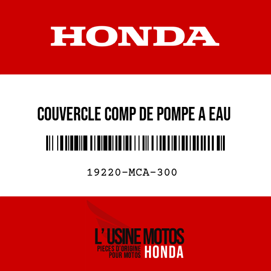 image de 19220-MCA-300 COUVERCLE COMP DE POMPE A EAU
