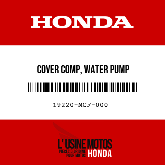 image de 19220-MCF-000 COVER COMP, WATER PUMP