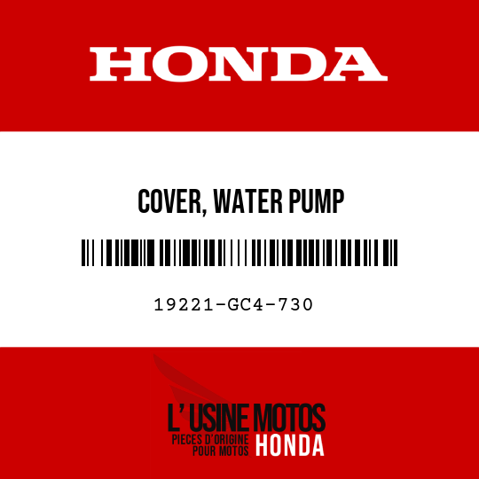 image de 19221-GC4-730 COVER, WATER PUMP