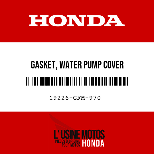 image de 19226-GFM-970 GASKET, WATER PUMP COVER