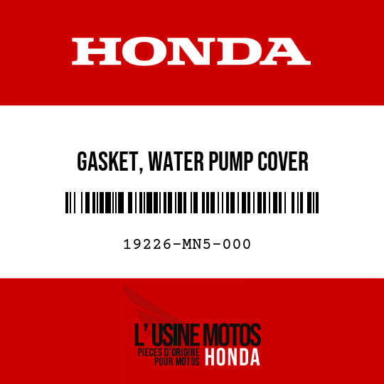 image de 19226-MN5-000 GASKET, WATER PUMP COVER