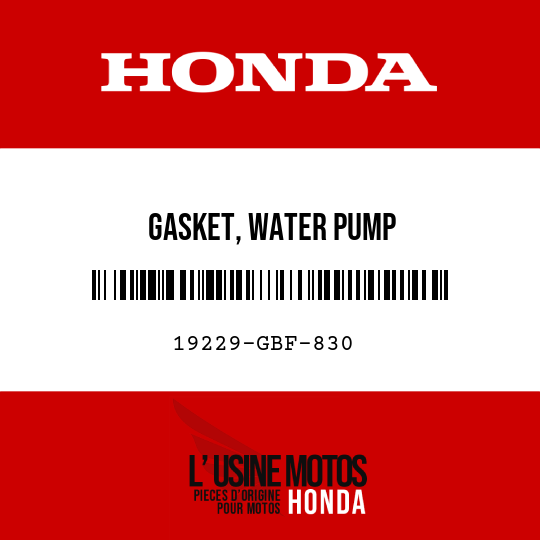 image de 19229-GBF-830 GASKET, WATER PUMP