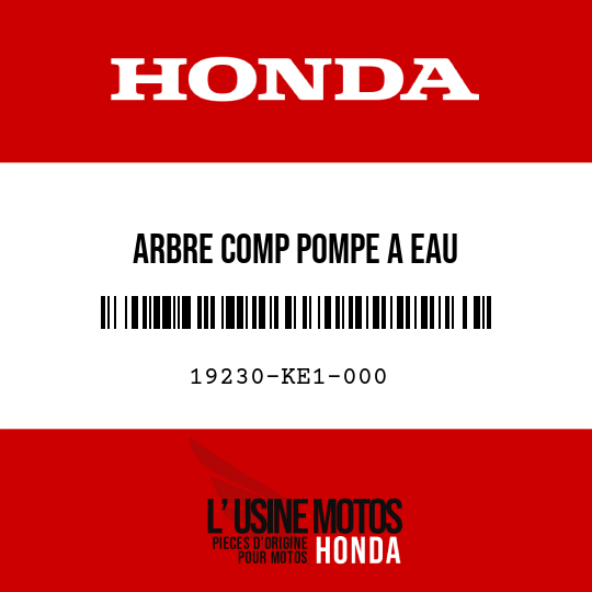 image de 19230-KE1-000 ARBRE COMP POMPE A EAU