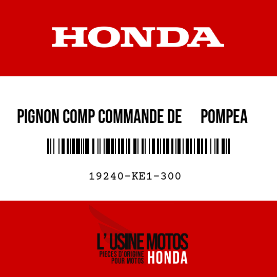 image de 19240-KE1-300 PIGNON COMP COMMANDE DE      POMPEA EAU
