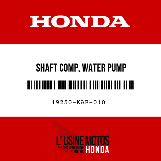 image de 19250-KAB-010 SHAFT COMP, WATER PUMP