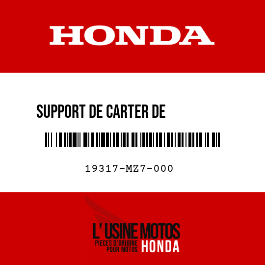 image de 19317-MZ7-000 SUPPORT DE CARTER DE          THERMOSTAT