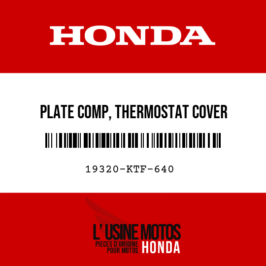 image de 19320-KTF-640 PLATE COMP, THERMOSTAT COVER