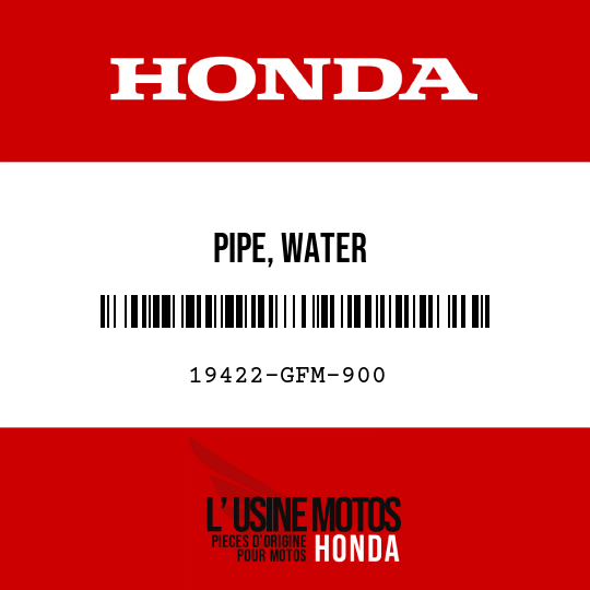 image de 19422-GFM-900 PIPE, WATER