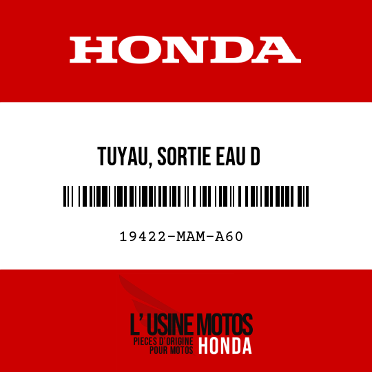 image de 19422-MAM-A60 TUYAU, SORTIE EAU D