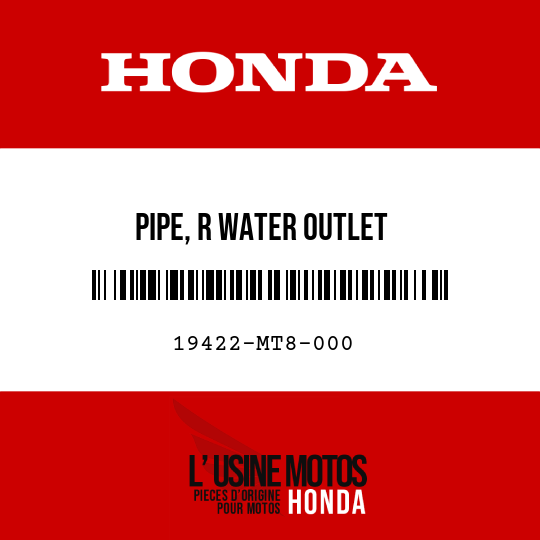 image de 19422-MT8-000 PIPE, R WATER OUTLET