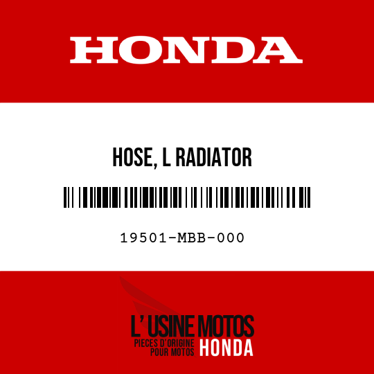 image de 19501-MBB-000 HOSE, L RADIATOR