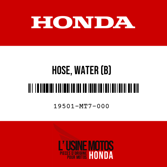 image de 19501-MT7-000 HOSE, WATER (B)