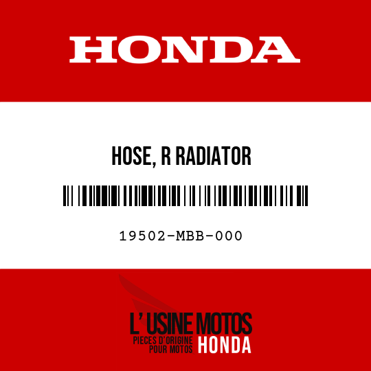 image de 19502-MBB-000 HOSE, R RADIATOR